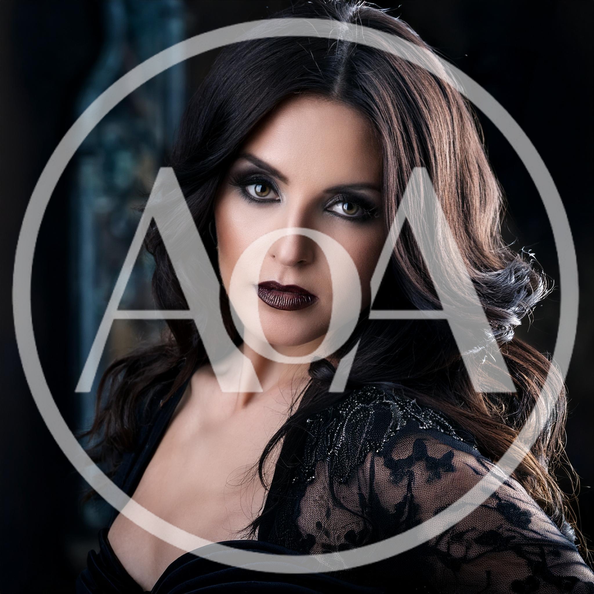 Portrait Of A Beautiful Woman With Dark Makeup