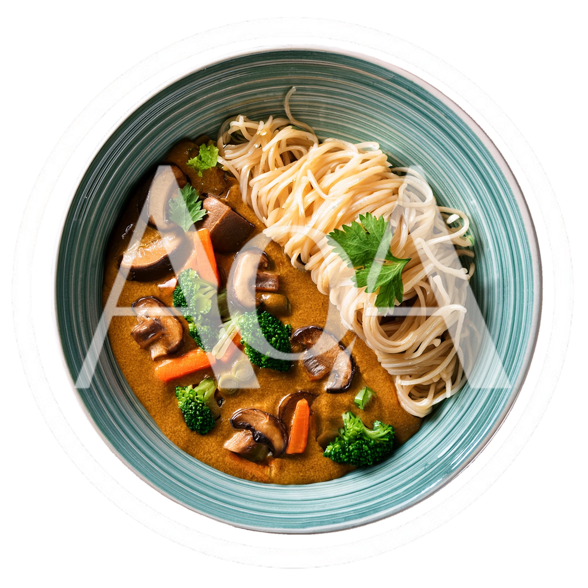 Bowl Of Vegetable Curry With Noodles