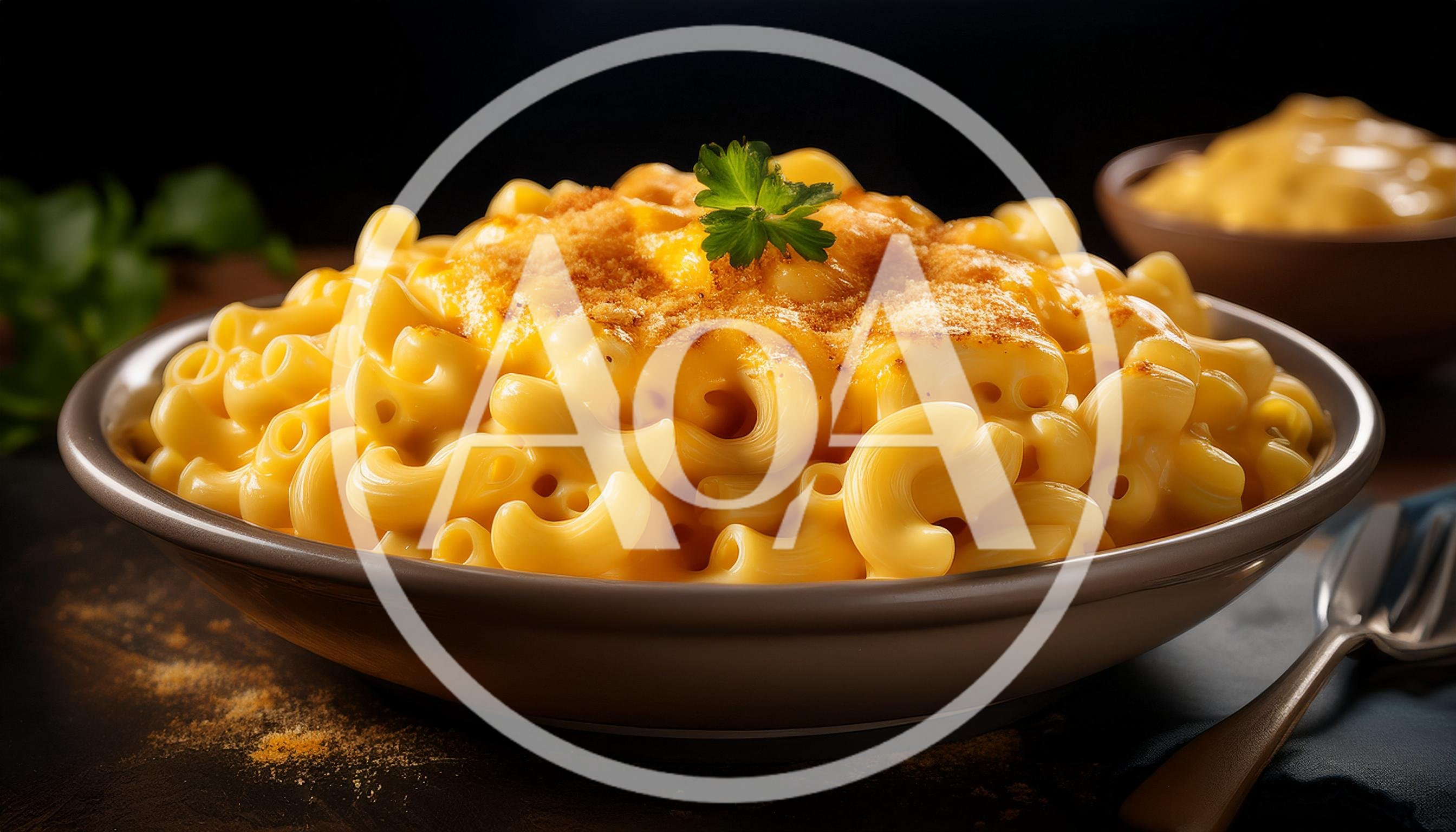 Bowl Of Creamy Macaroni And Cheese