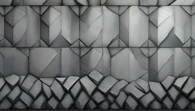 Abstract Geometric Metal Wall Texture Background
