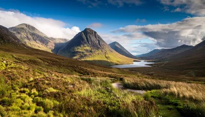 Scenic View Of Buachaille Etive Mor In Scottish Highlands