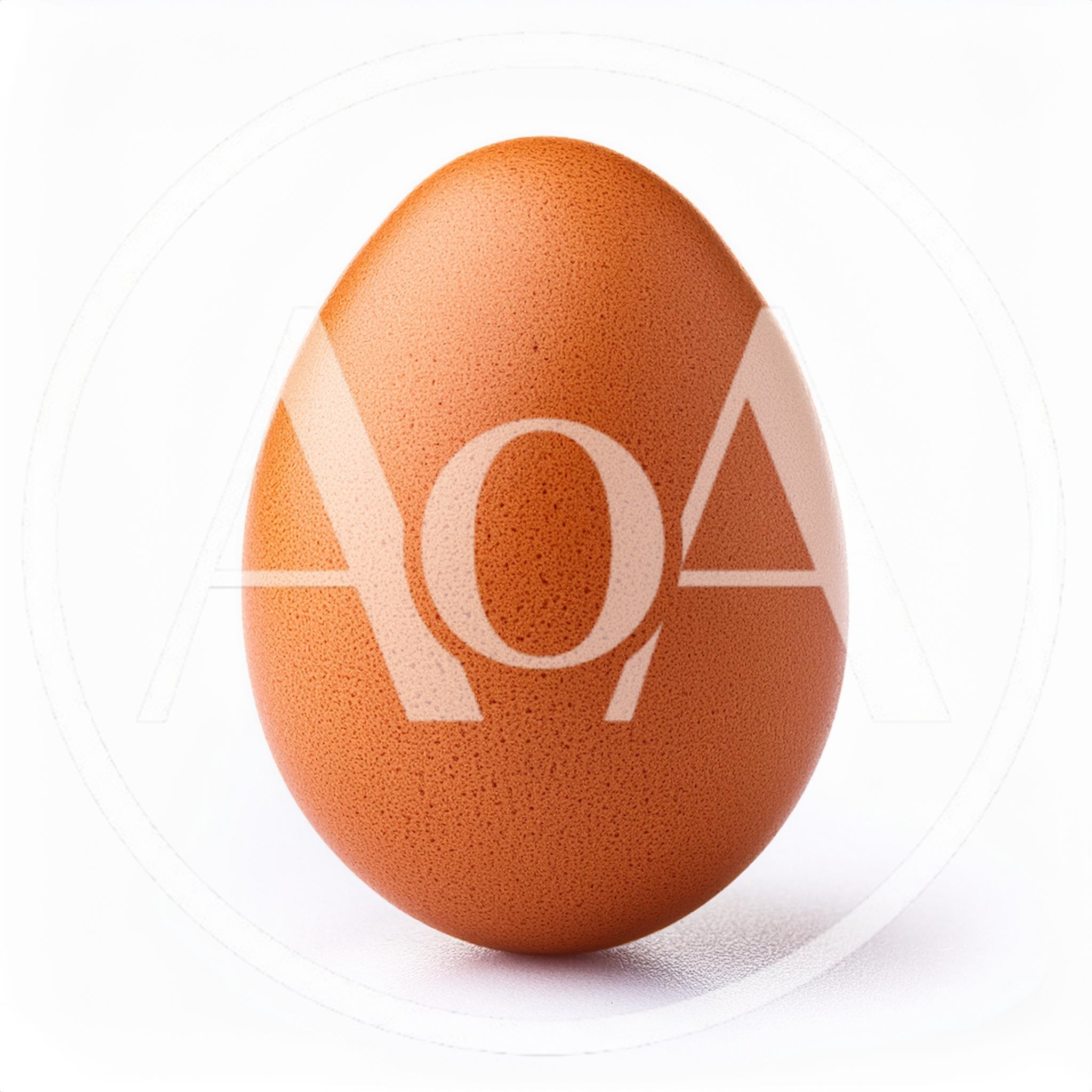 Single Brown Chicken Egg Isolated On White Background