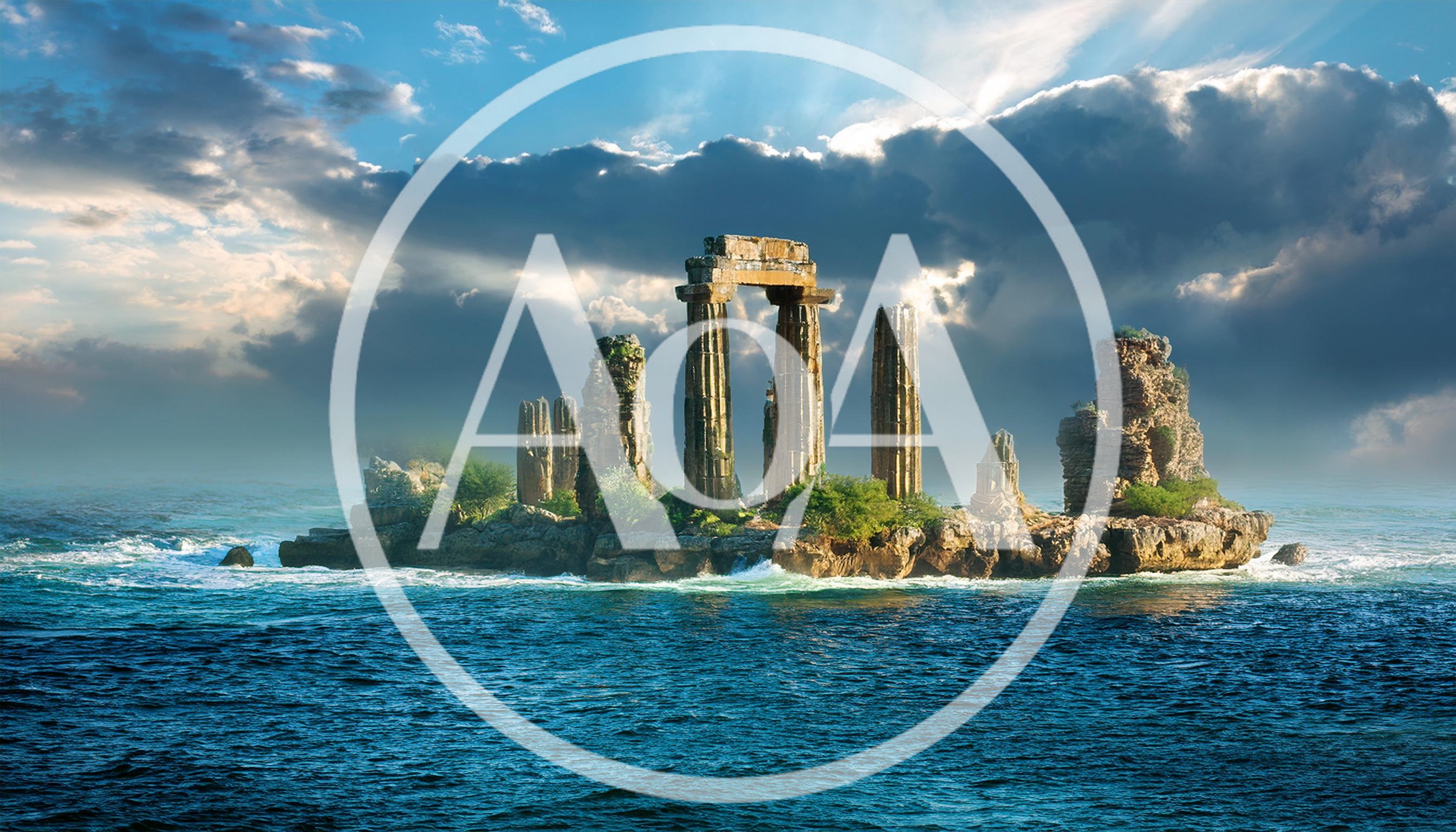 Ancient Stone Temple Ruins On A Remote Ocean Island