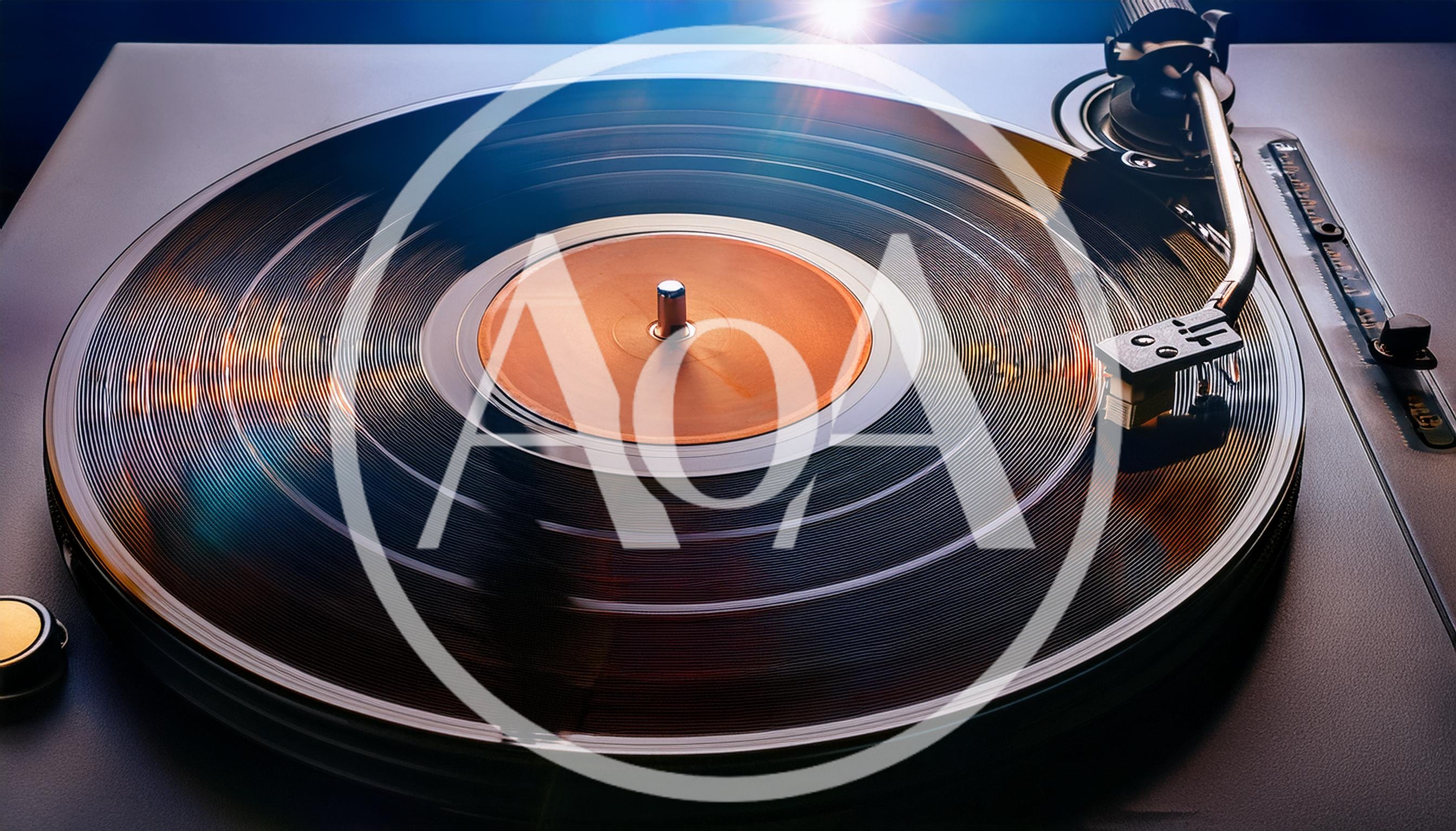 Vinyl Record Spinning On A Turntable