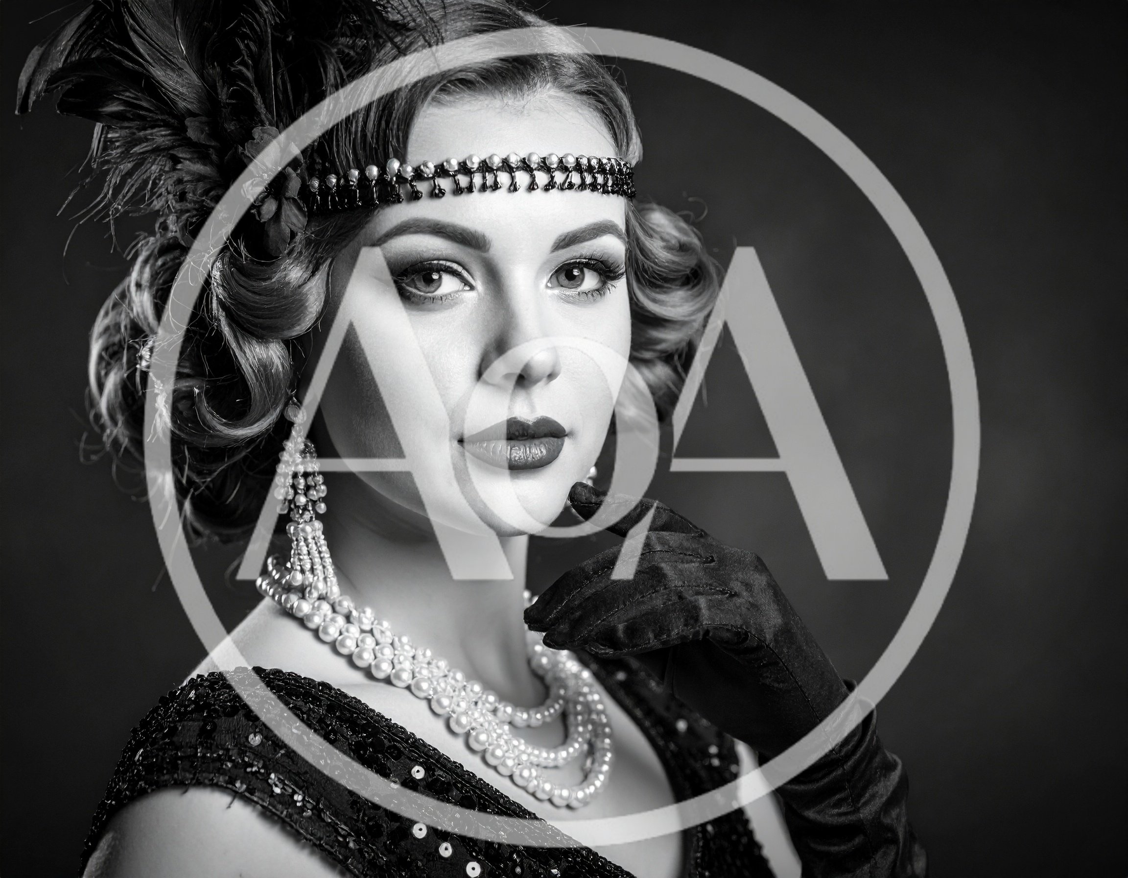 Elegant Woman Dressed In 1920s Flapper Style