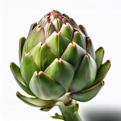 Fresh Globe Artichoke Isolated On White Background