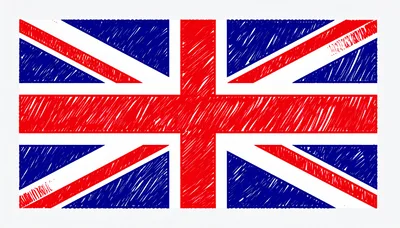 Hand Drawn Sketch Of The United Kingdom Flag