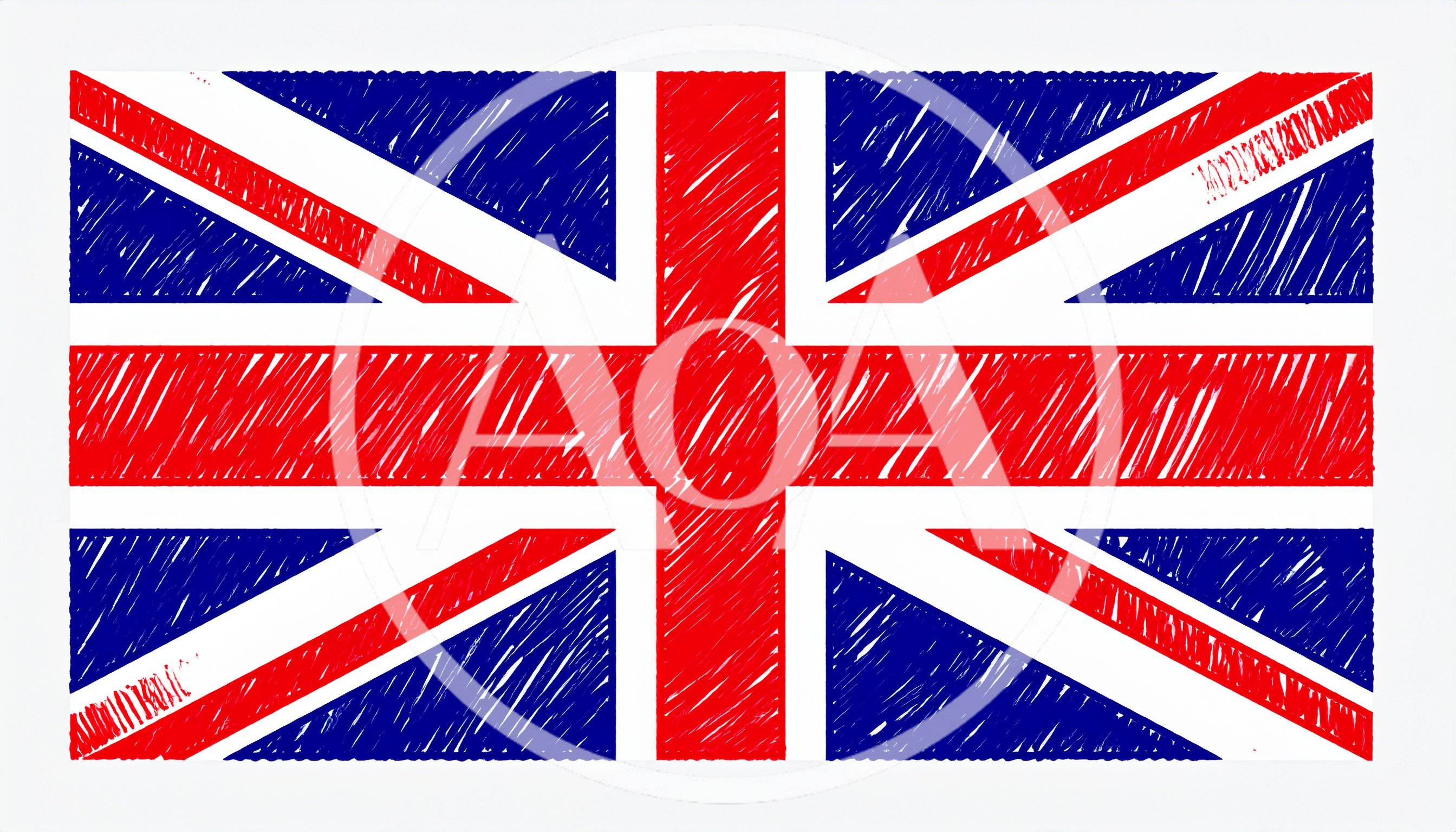 Hand Drawn Sketch Of The United Kingdom Flag