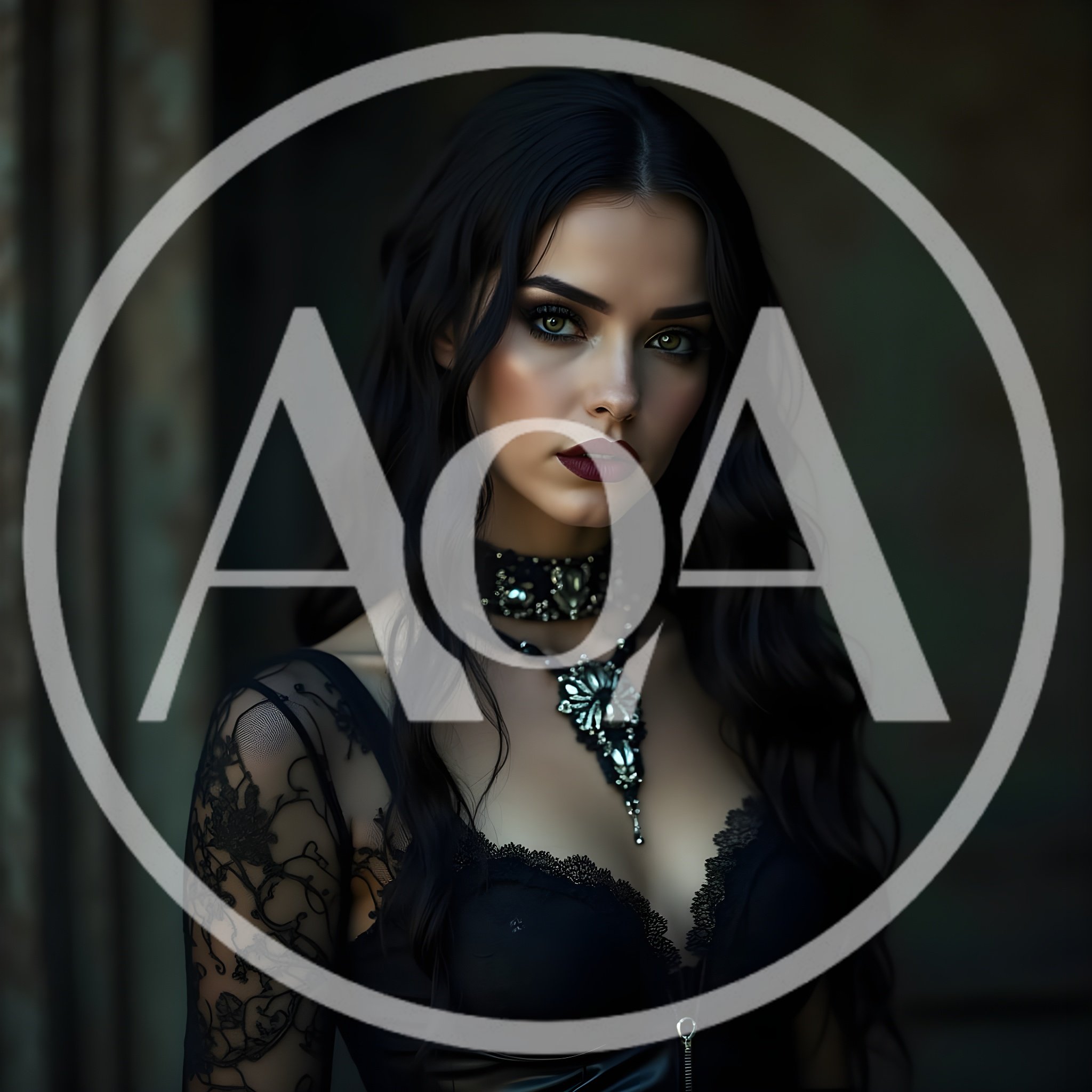 Portrait Of A Gothic Woman In Lace Attire