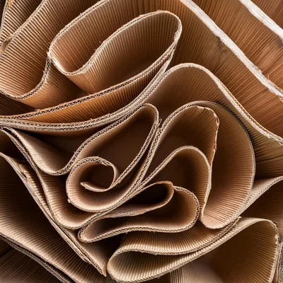 Abstract Background Of Rolled Corrugated Cardboard Sheets