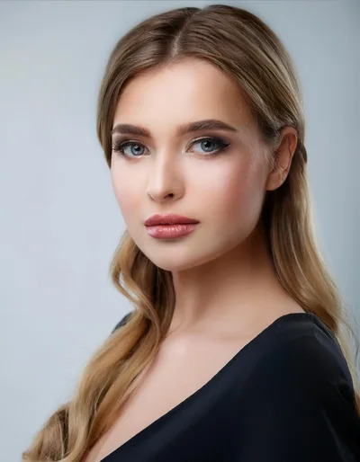 Portrait Of A Beautiful Young Woman With Blonde Hair