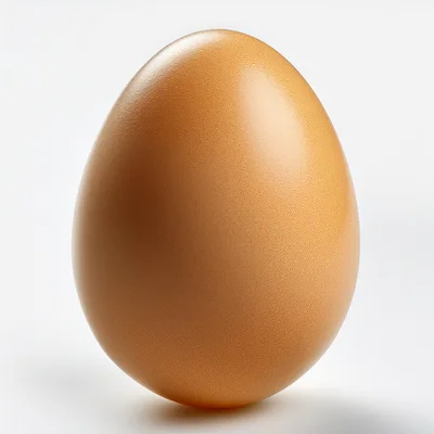 Single Brown Chicken Egg On White Background