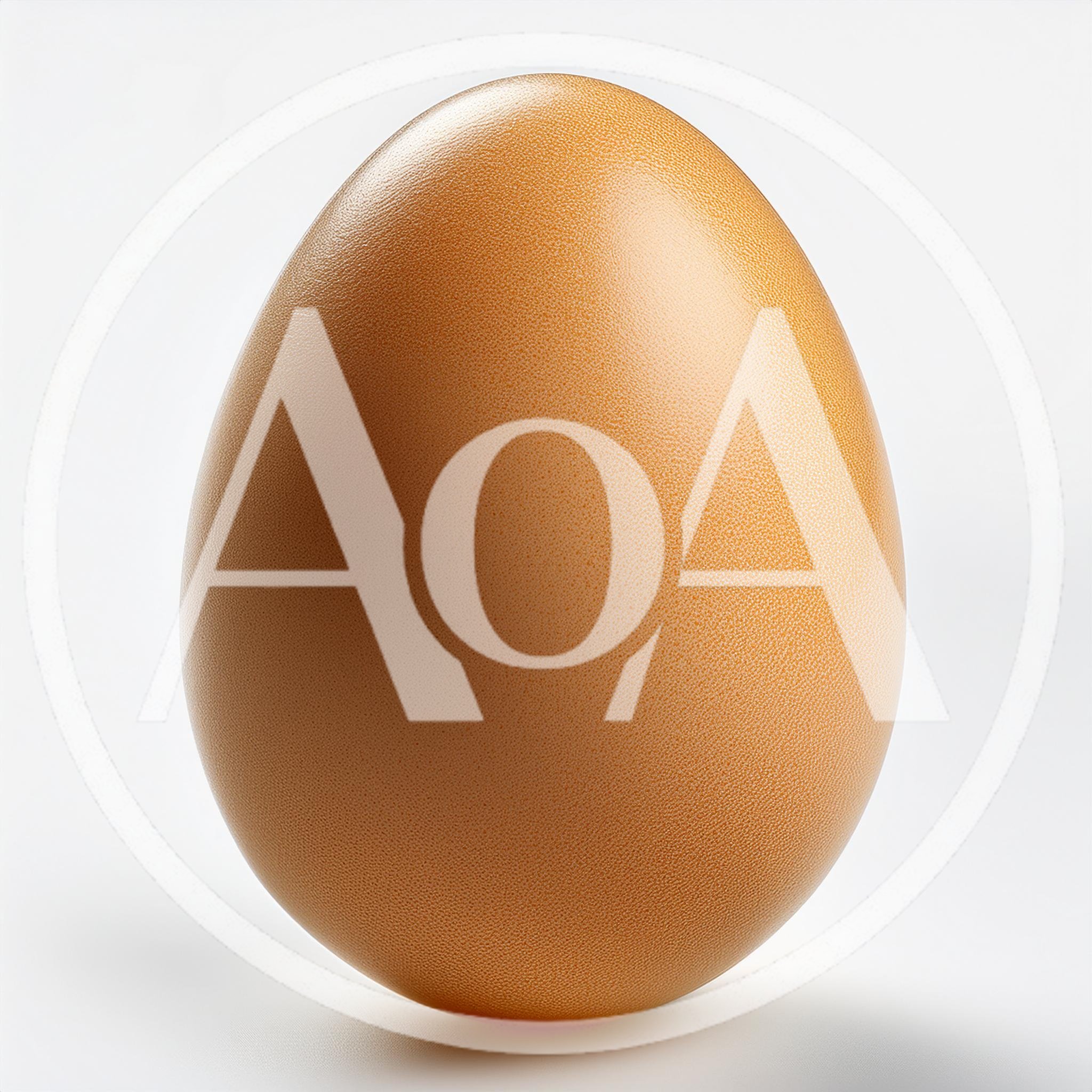 Single Brown Chicken Egg On White Background
