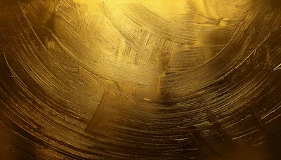 Abstract Gold Paint Texture With Circular Brush Strokes