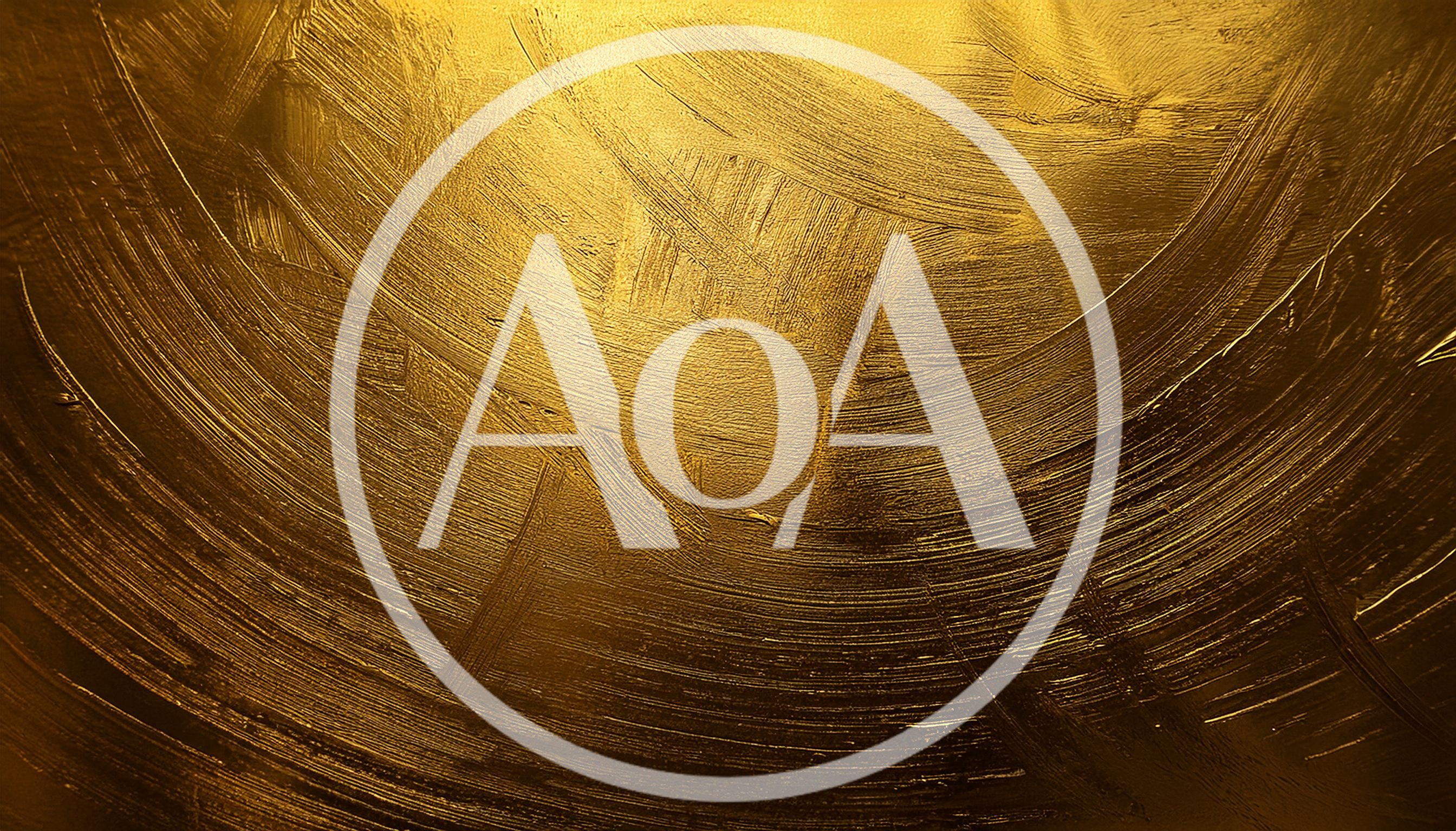 Abstract Gold Paint Texture With Circular Brush Strokes