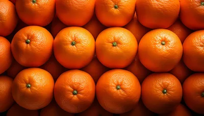 Top Down View Of Fresh Ripe Oranges