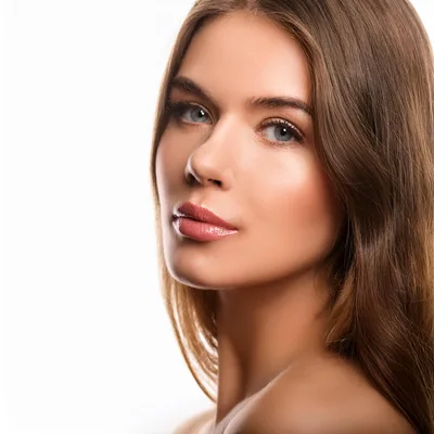 Portrait Of A Beautiful Young Woman With Natural Makeup