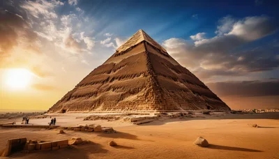 Great Pyramid Of Giza At Sunset