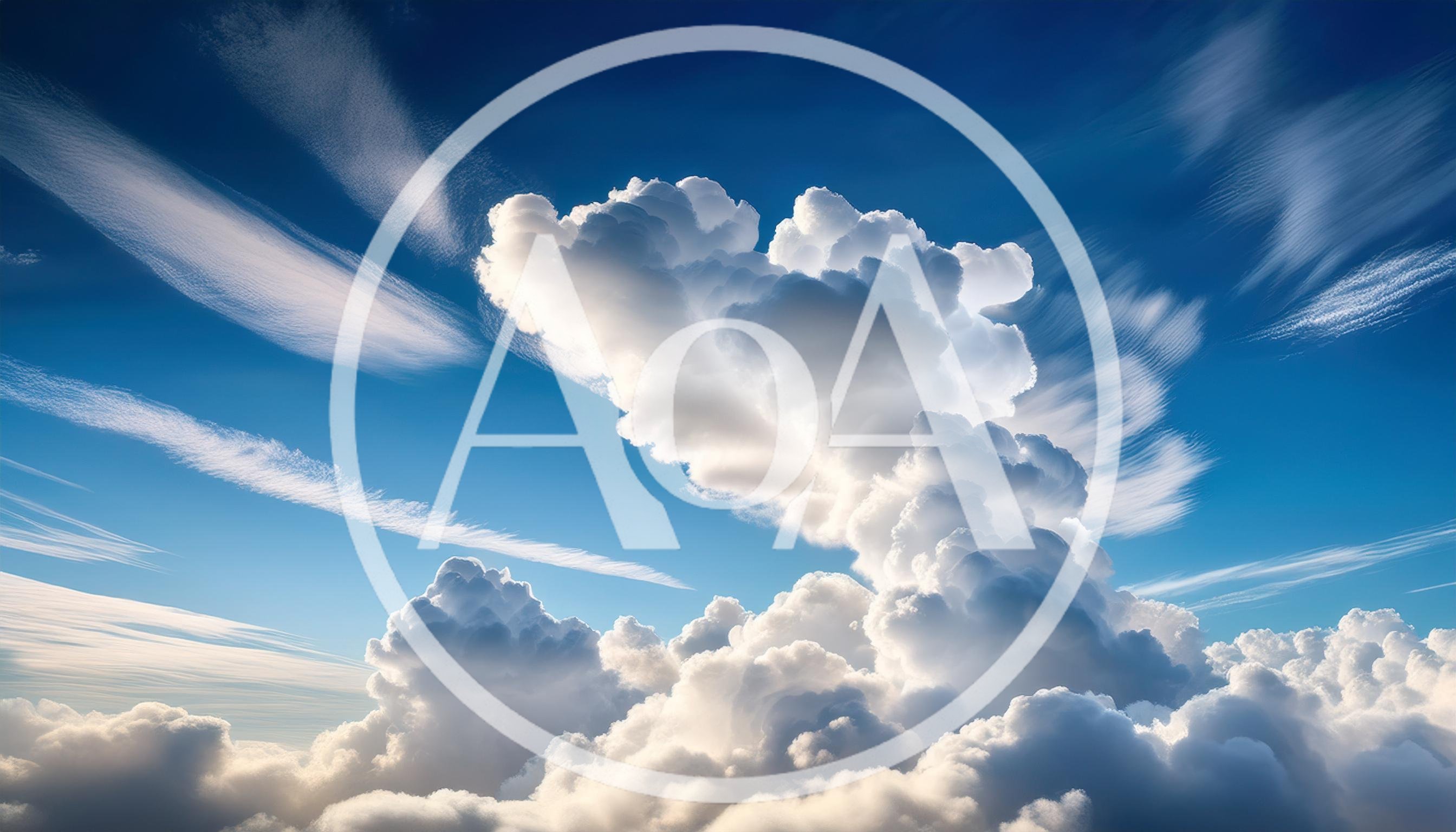 Majestic Cumulus Clouds Against A Deep Blue Sky