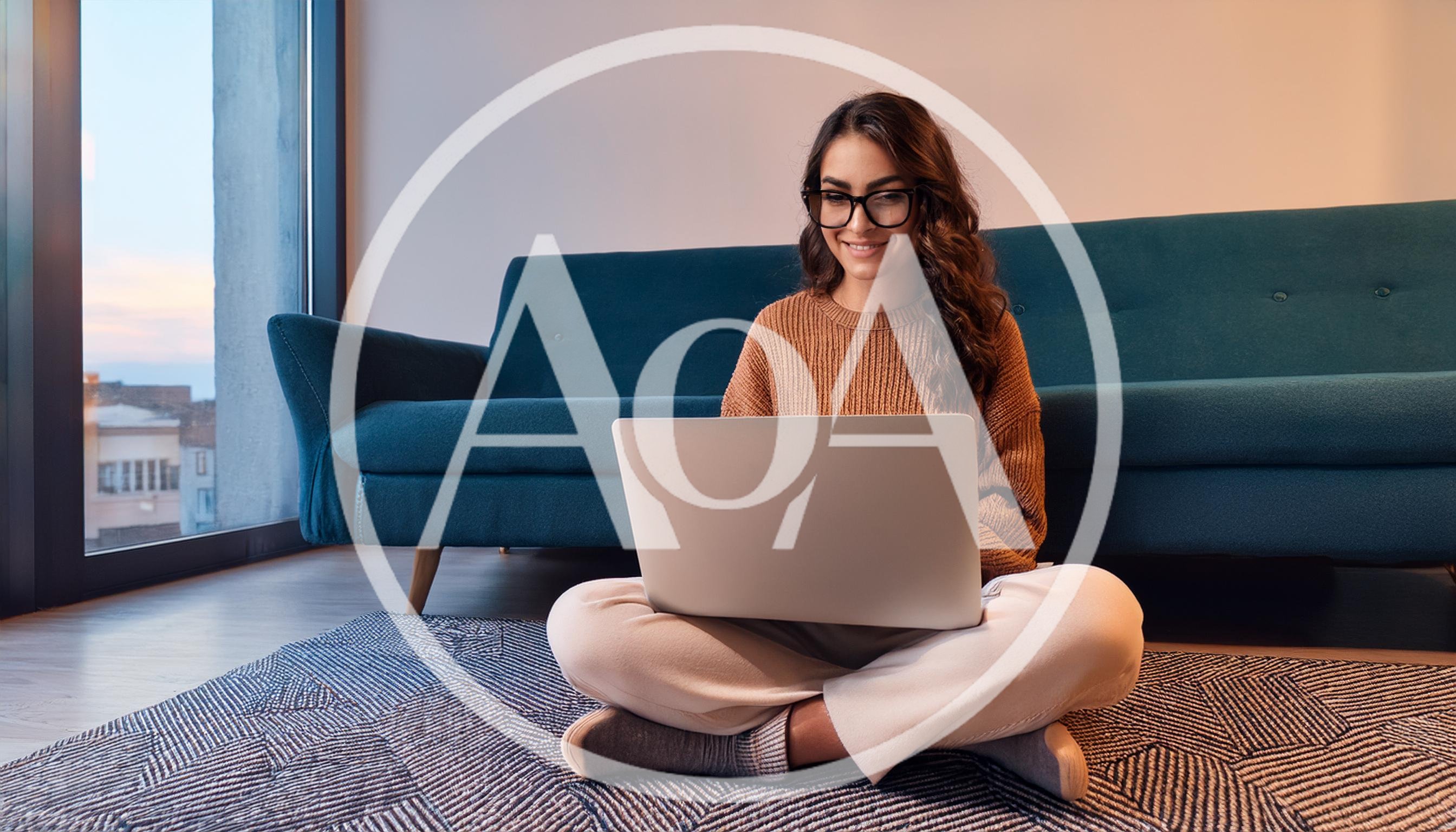 Young Woman Working On Laptop At Home