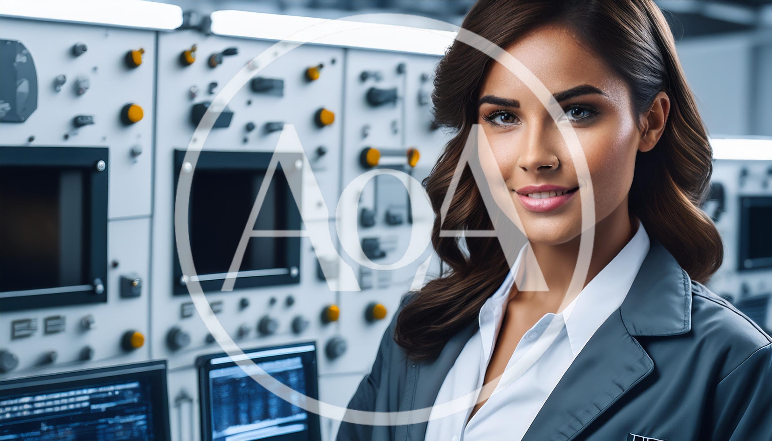Professional Female Engineer Standing In A High Tech Laboratory