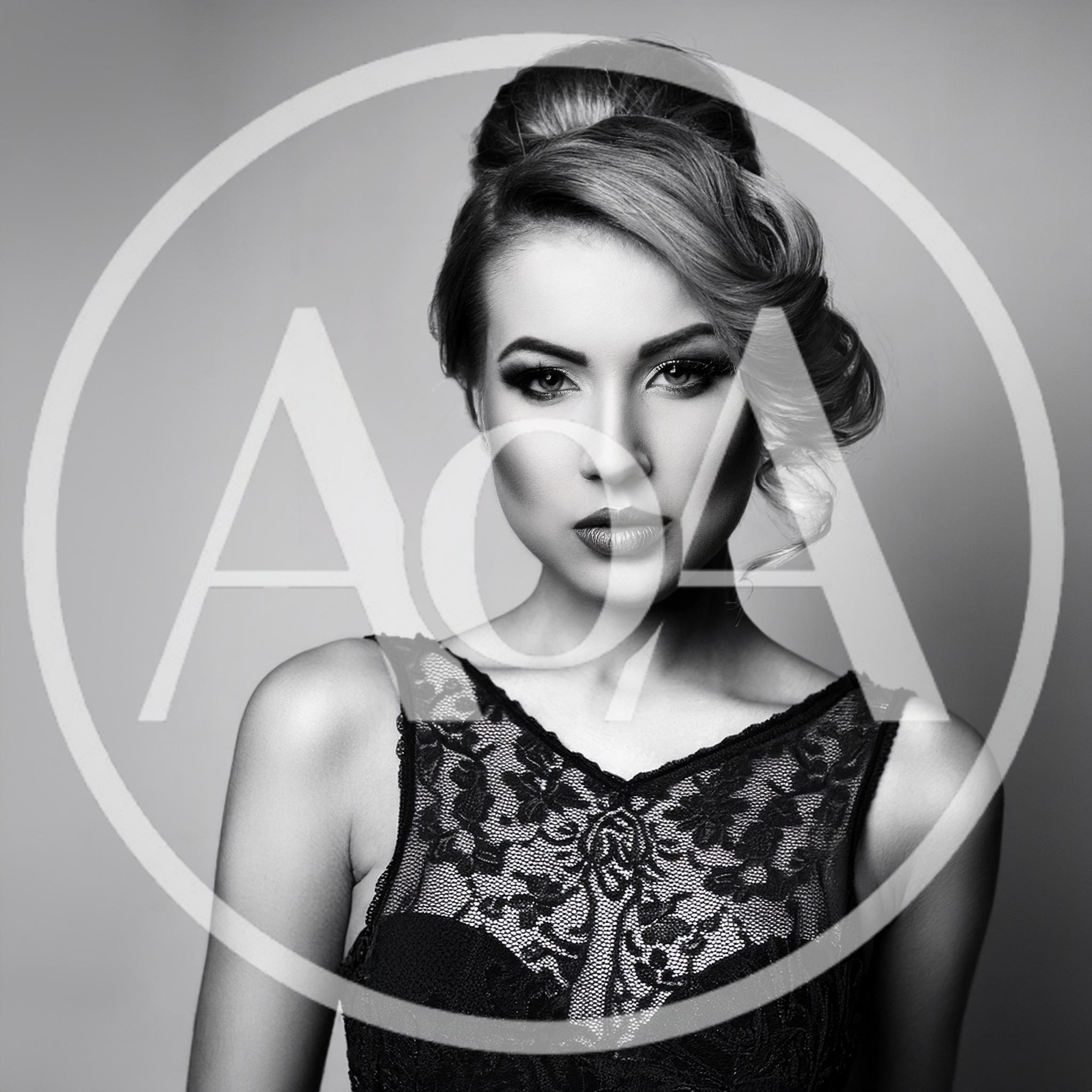 Portrait Of A Glamorous Woman In A Lace Dress