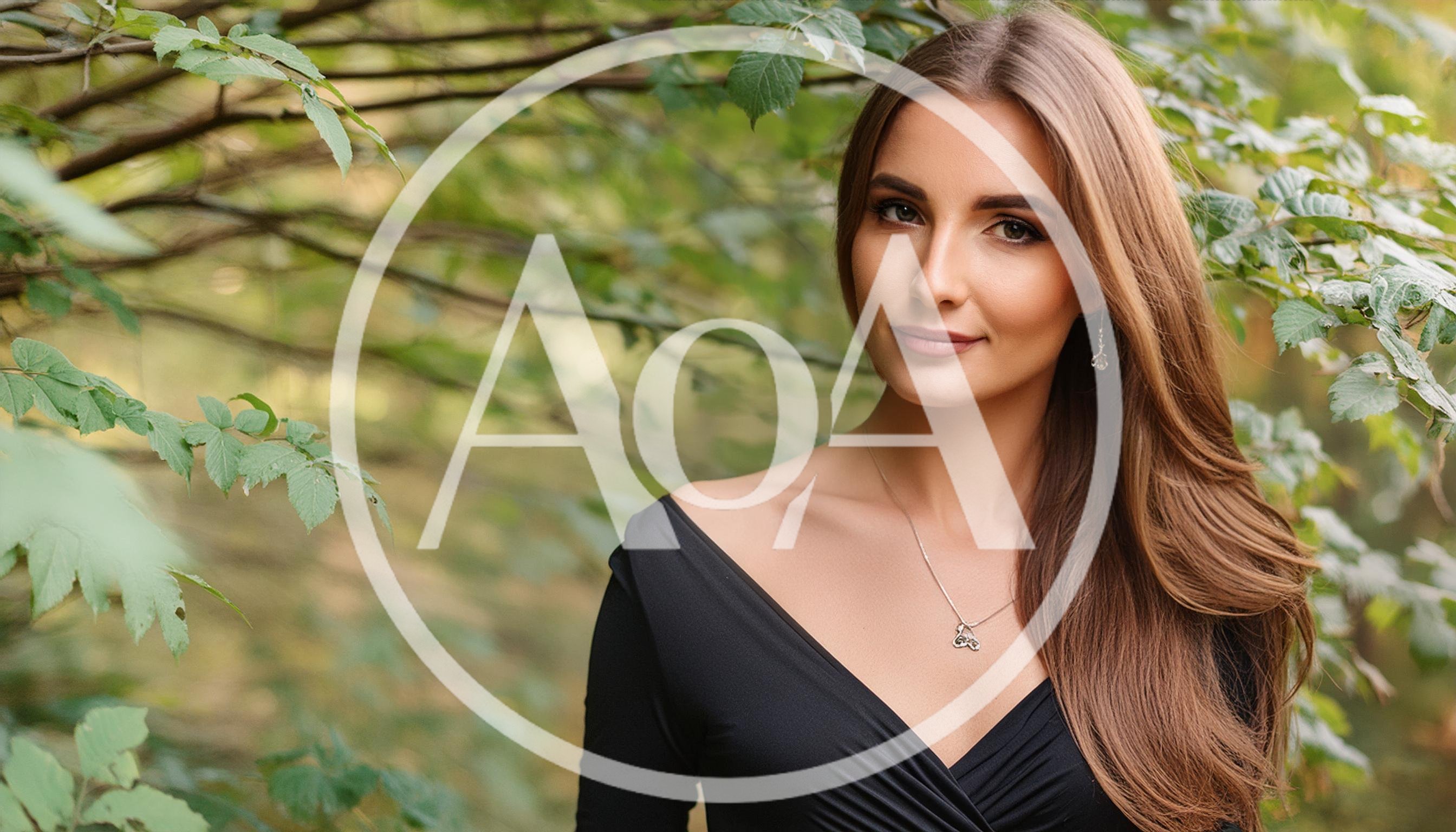 Portrait Of A Beautiful Woman In A Forest