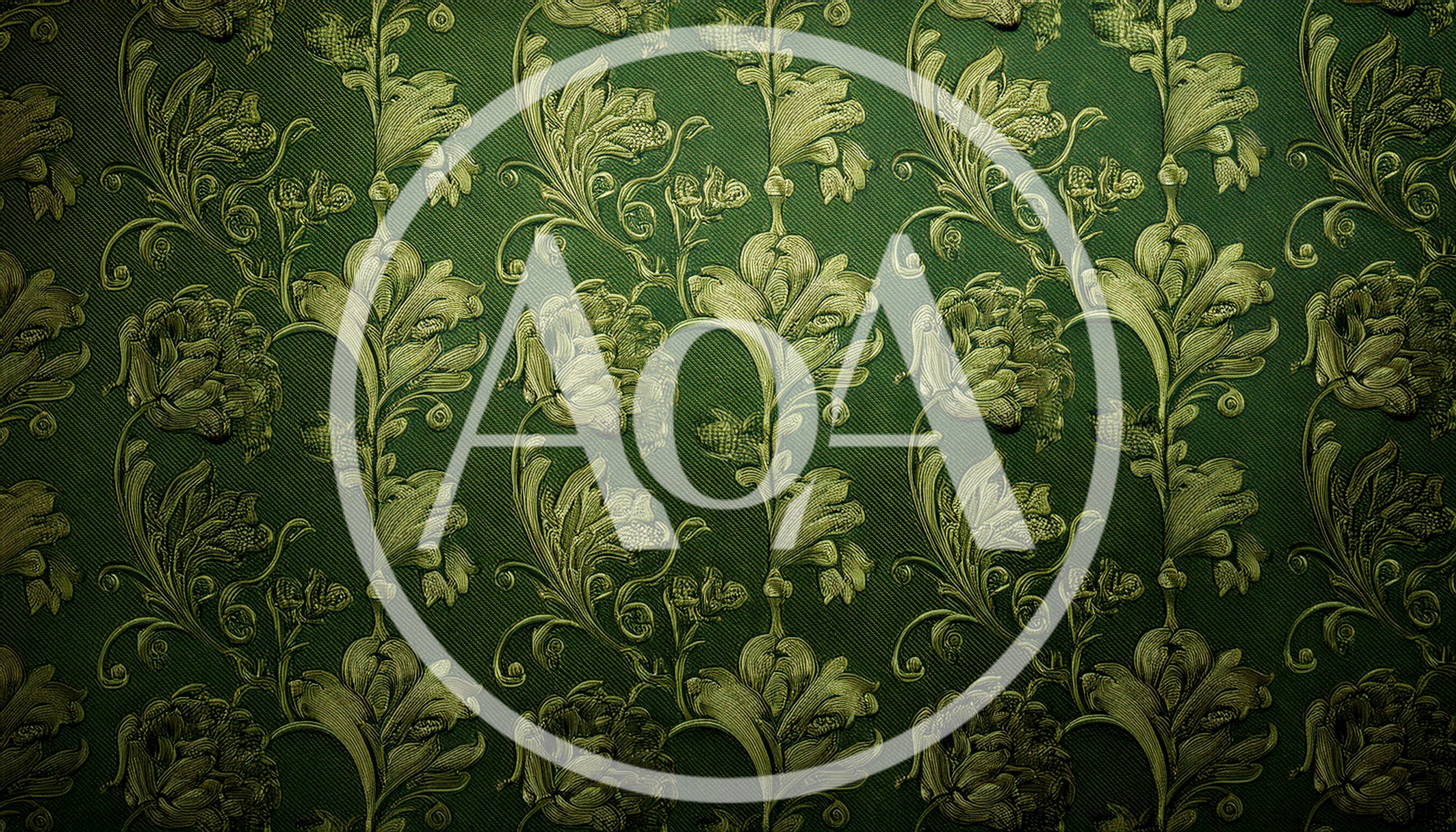 Vintage Green And Gold Floral Damask Wallpaper Pattern