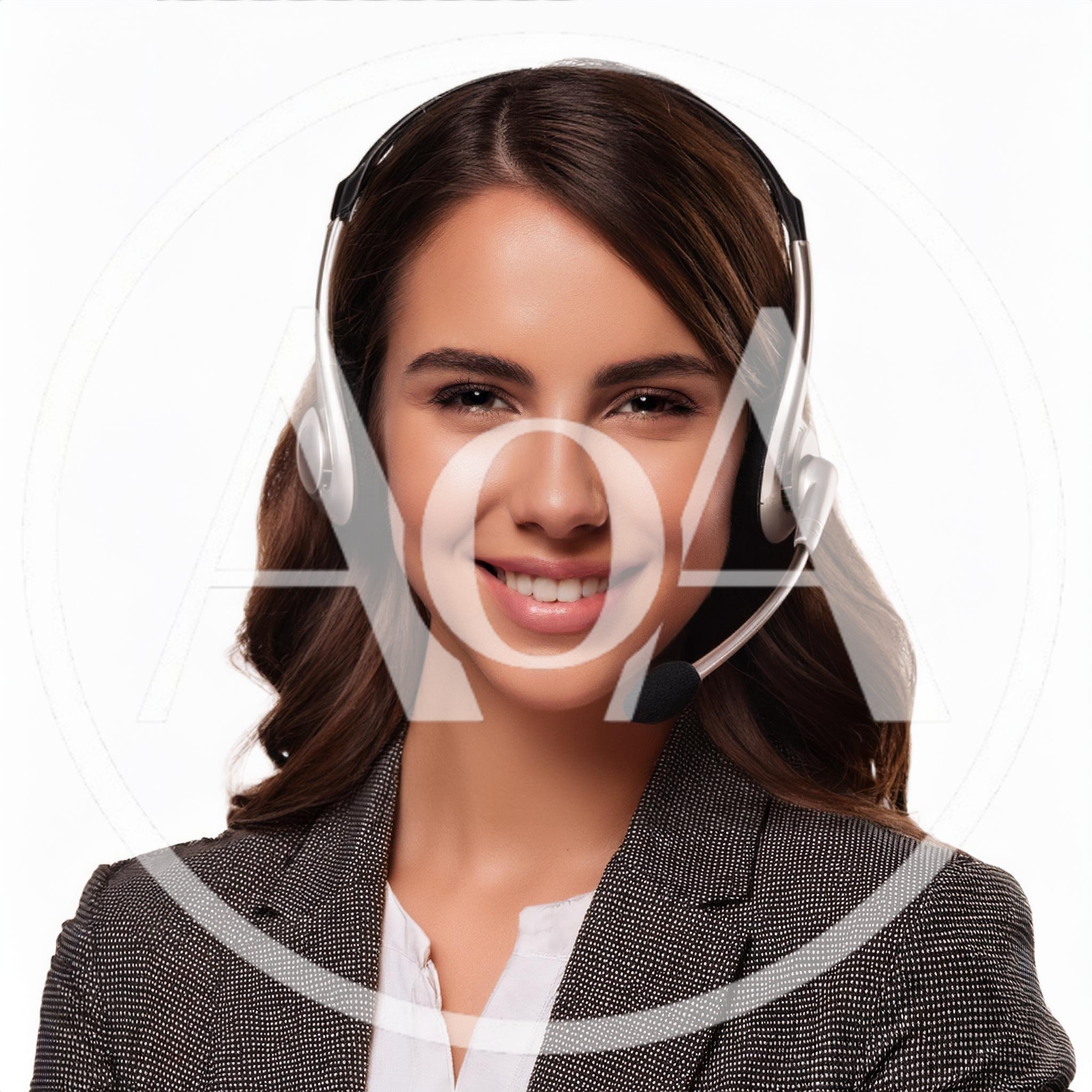 Professional Customer Service Representative Wearing Headset
