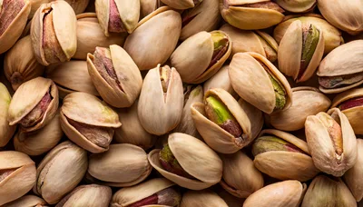 Top View Of Roasted Salted Pistachio Nuts