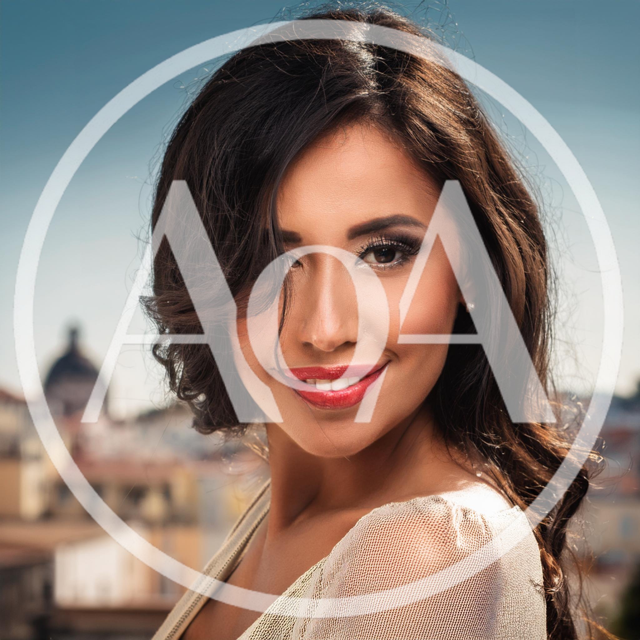 Portrait Of A Beautiful Woman Smiling In Rome