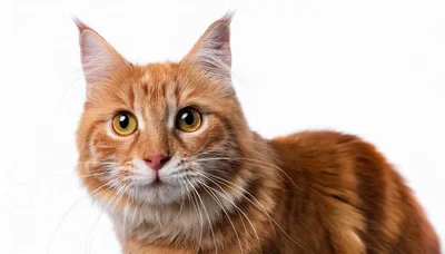 Portrait Of A Ginger Maine Coon Cat