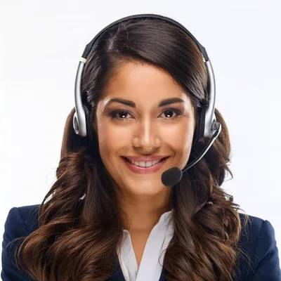 Professional Customer Service Representative Wearing A Headset