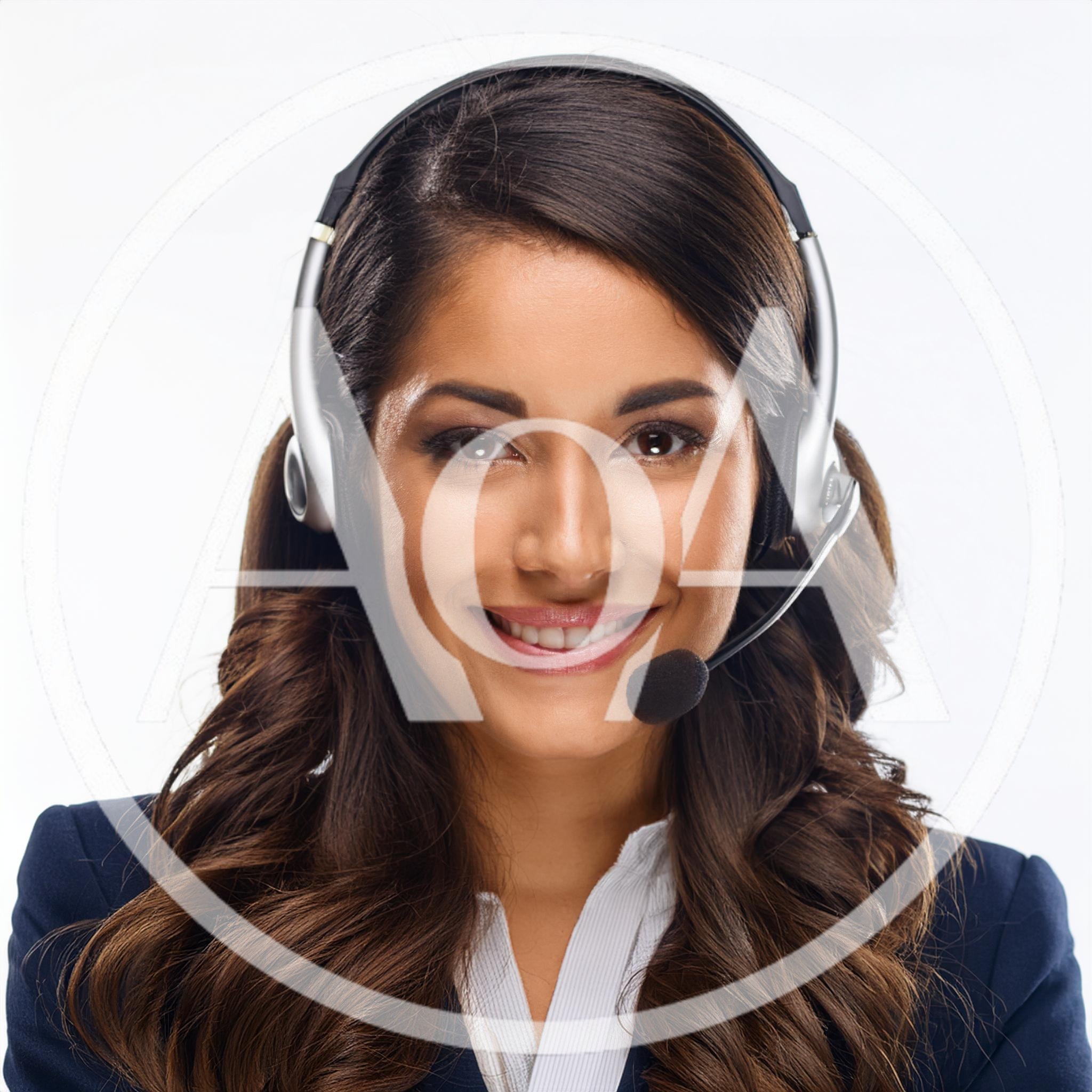 Professional Customer Service Representative Wearing A Headset