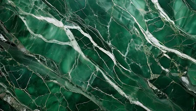 Deep Green Marble Texture With White Veining