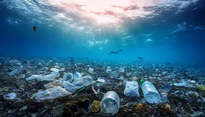 Plastic Pollution Covering The Ocean Floor
