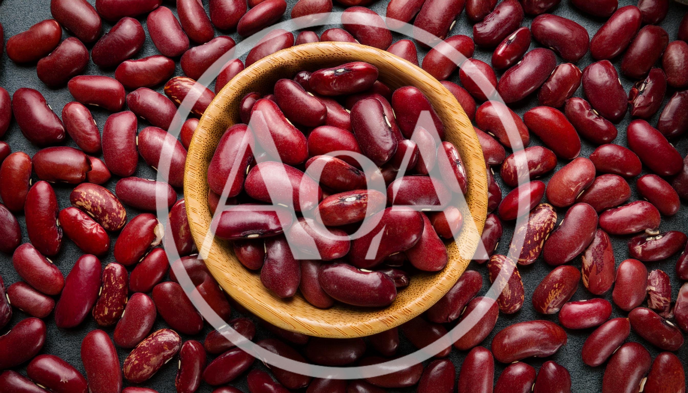 Red Kidney Beans In A Wooden Bowl