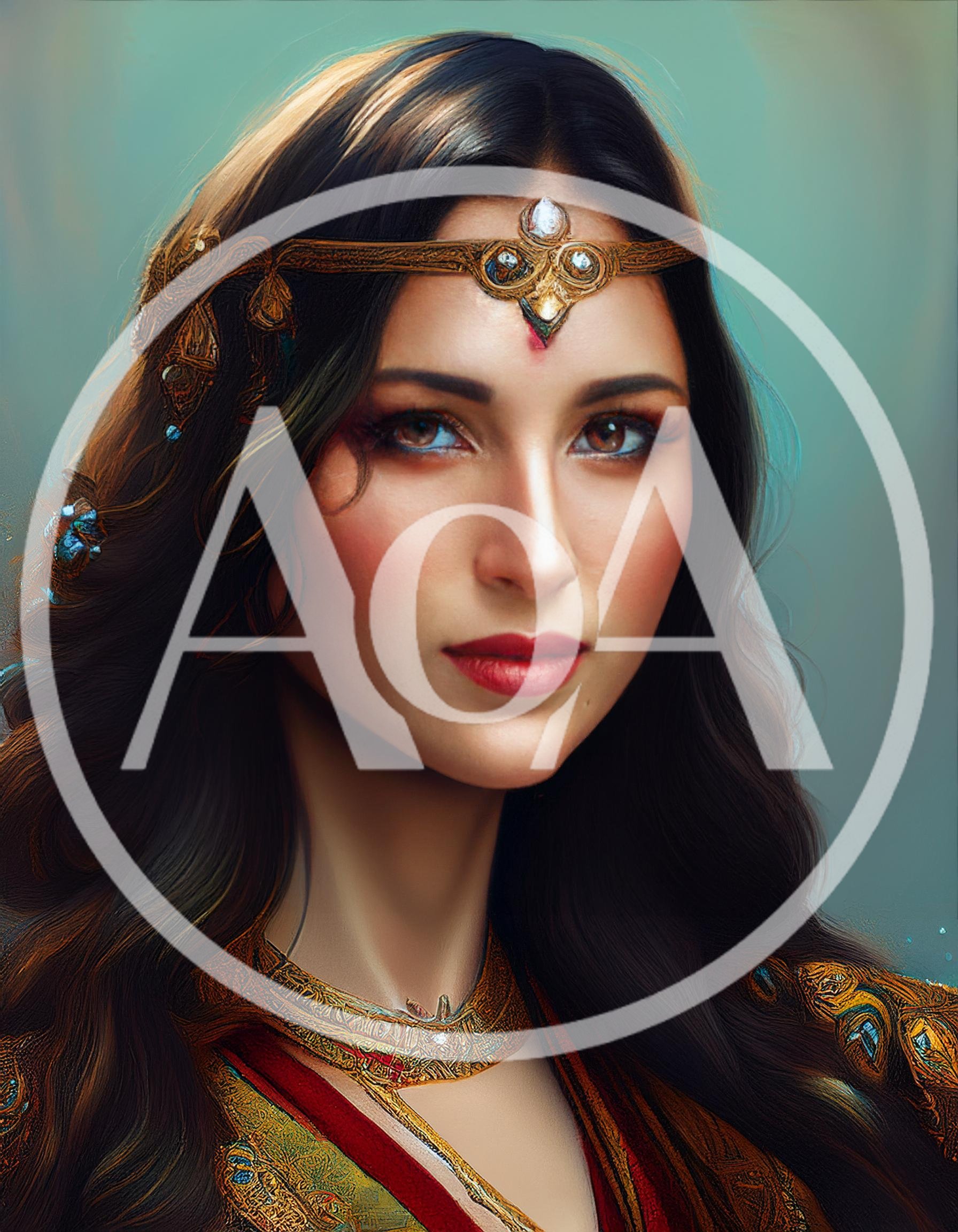 Portrait Of A Beautiful Woman In Traditional Indian Attire
