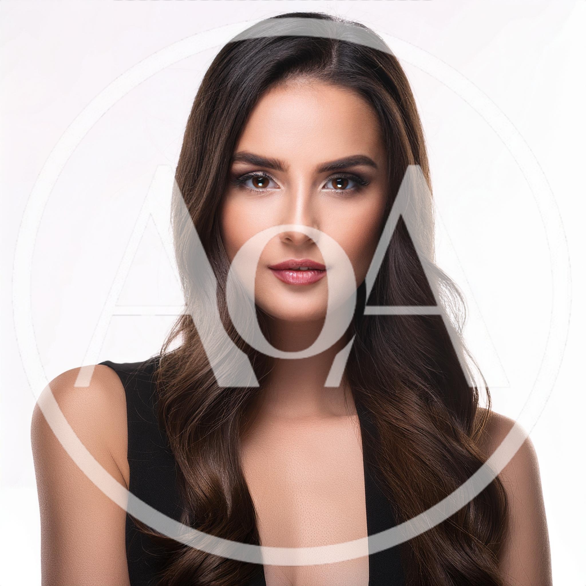 Portrait Of A Beautiful Woman With Long Wavy Hair