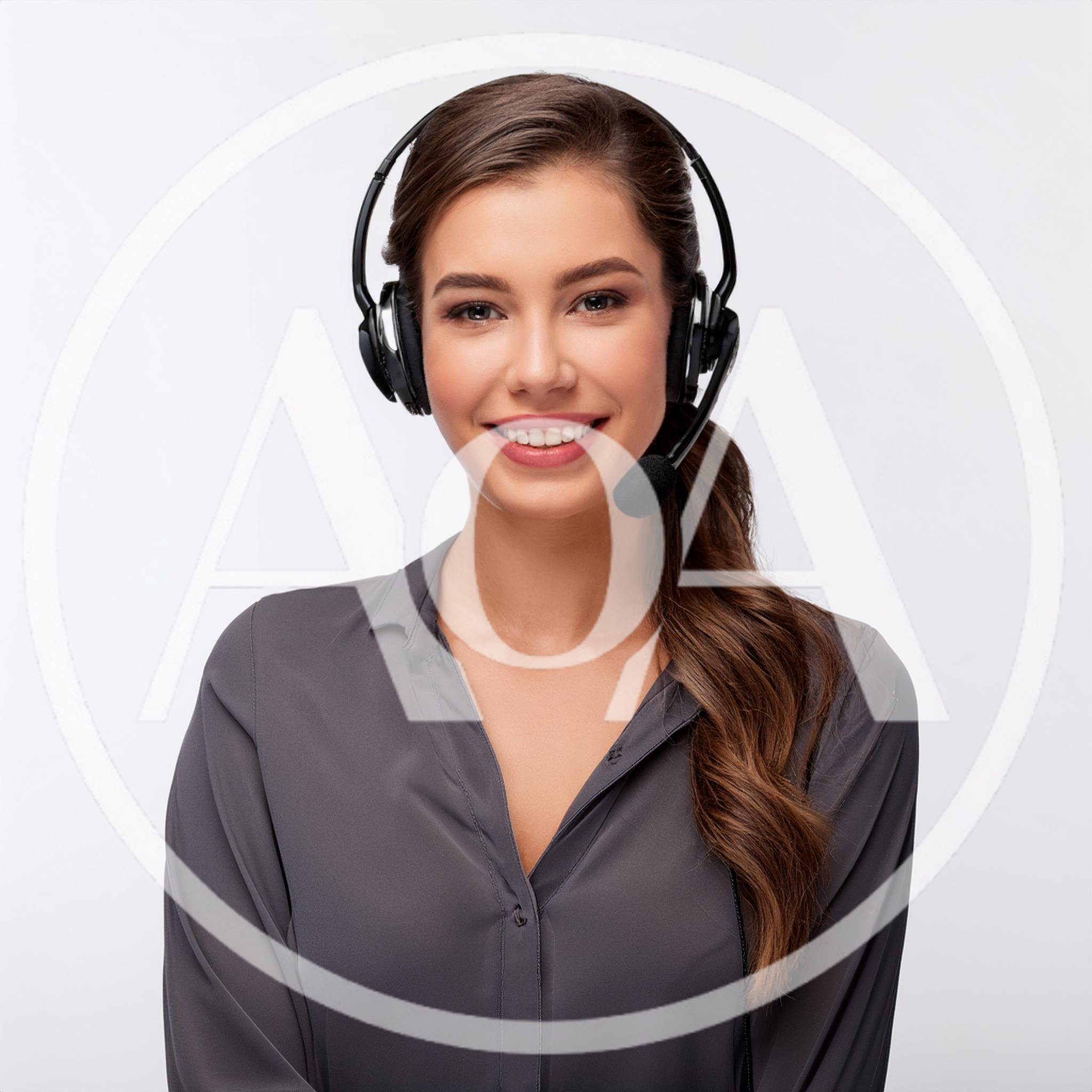Professional Customer Service Representative Wearing A Headset