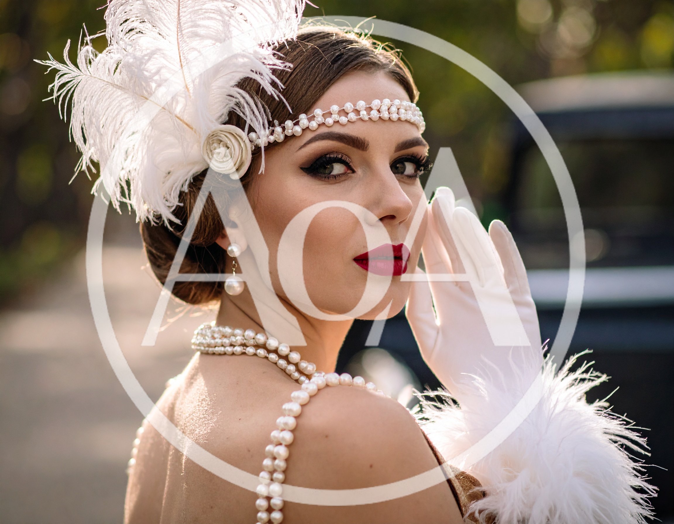 Elegant Woman Dressed In 1920s Flapper Style