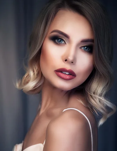 Portrait Of A Beautiful Woman With Blonde Hair