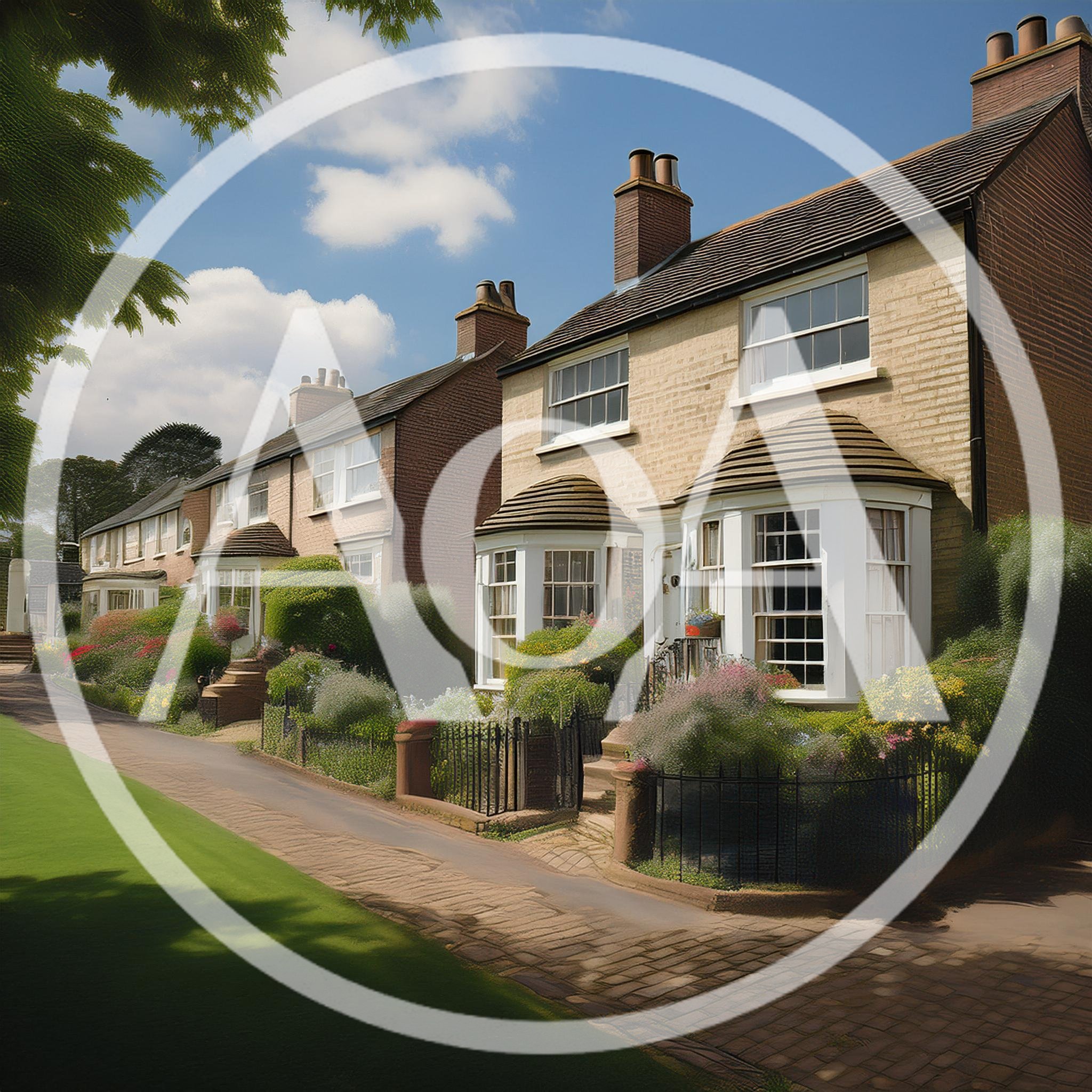 Charming English Terraced Houses With Lush Front Gardens