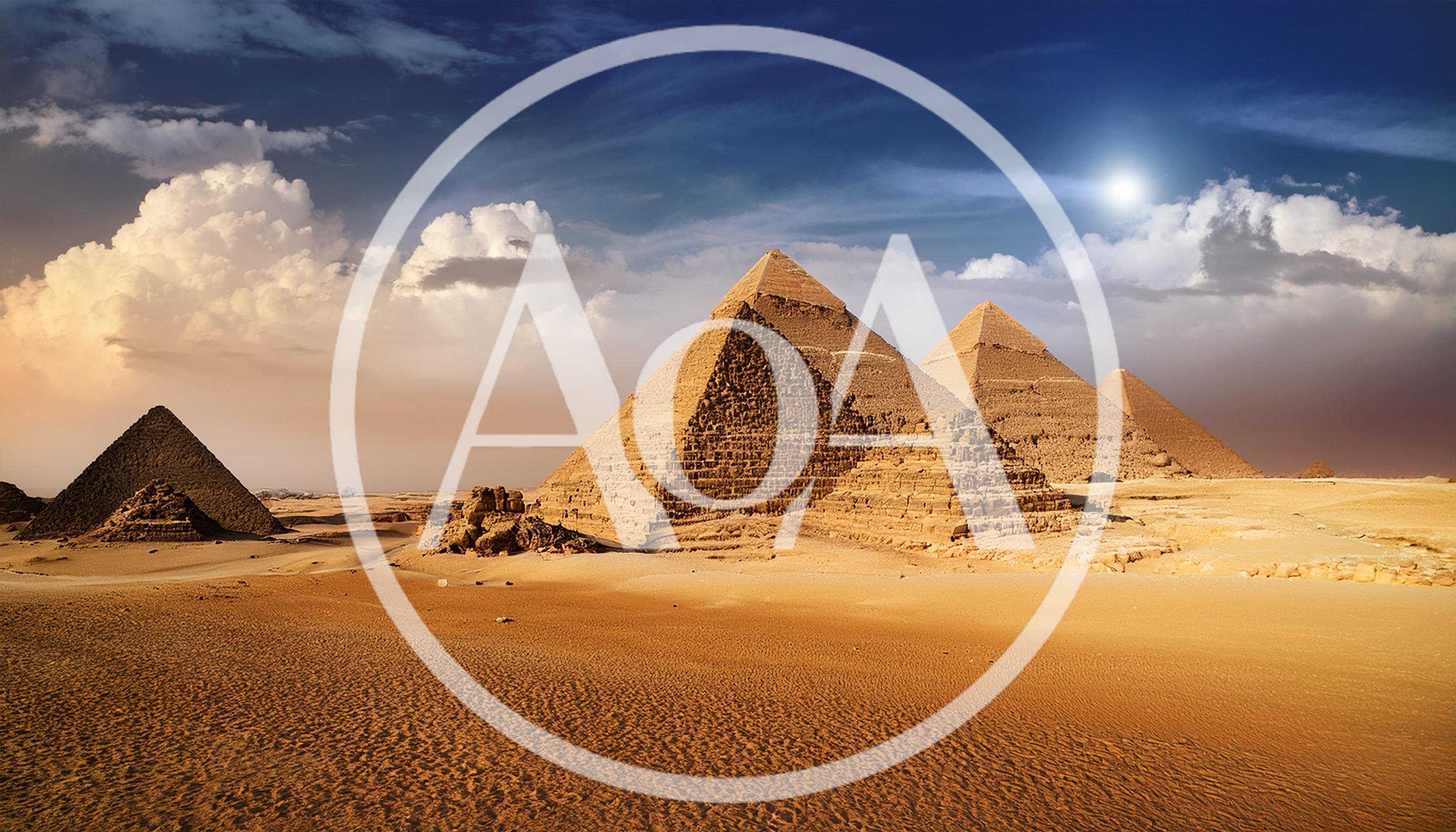 The Great Pyramids Of Giza Under A Dramatic Sky