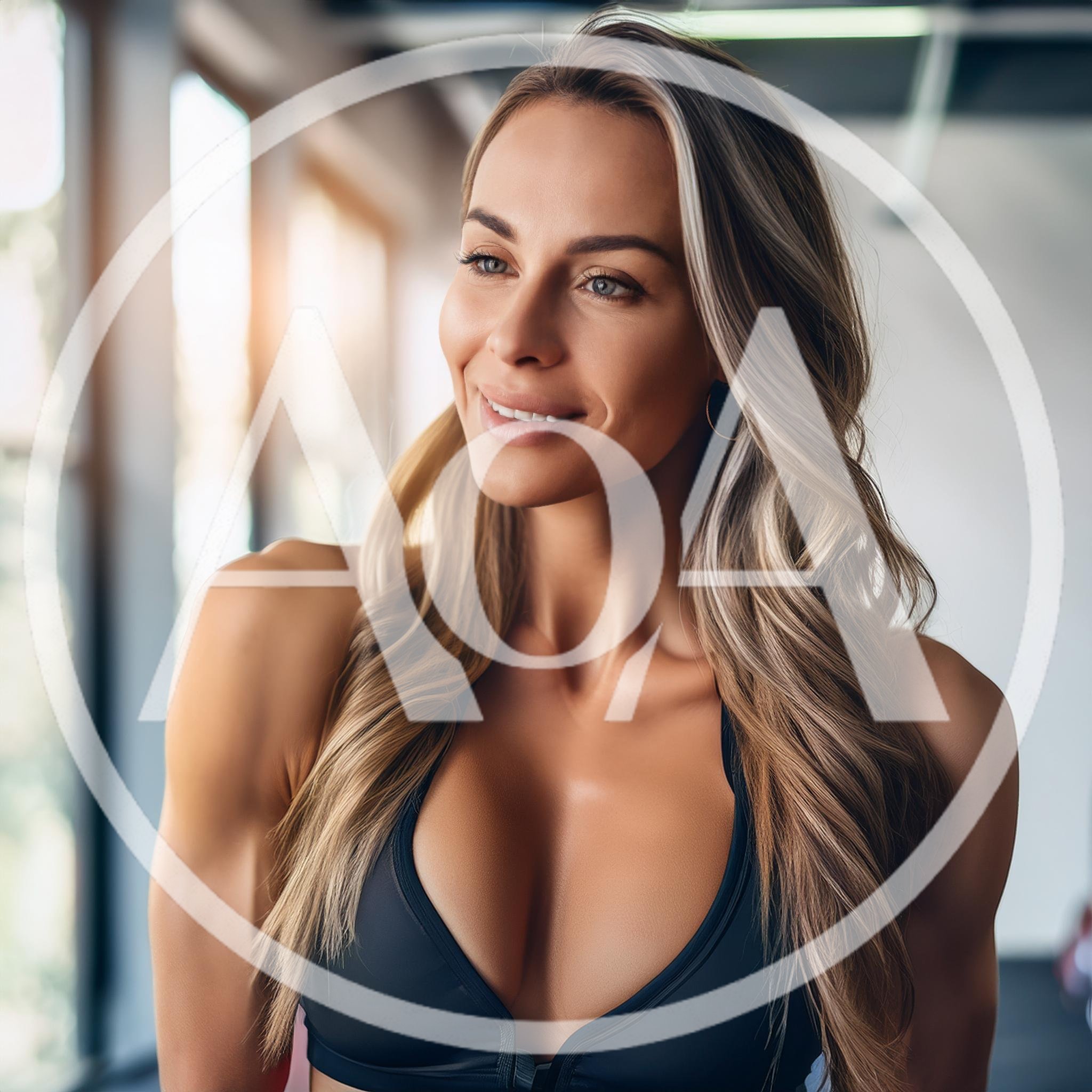 Fit Woman Smiling In A Modern Gym Setting
