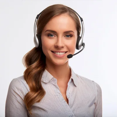 Professional Customer Service Representative Wearing A Headset