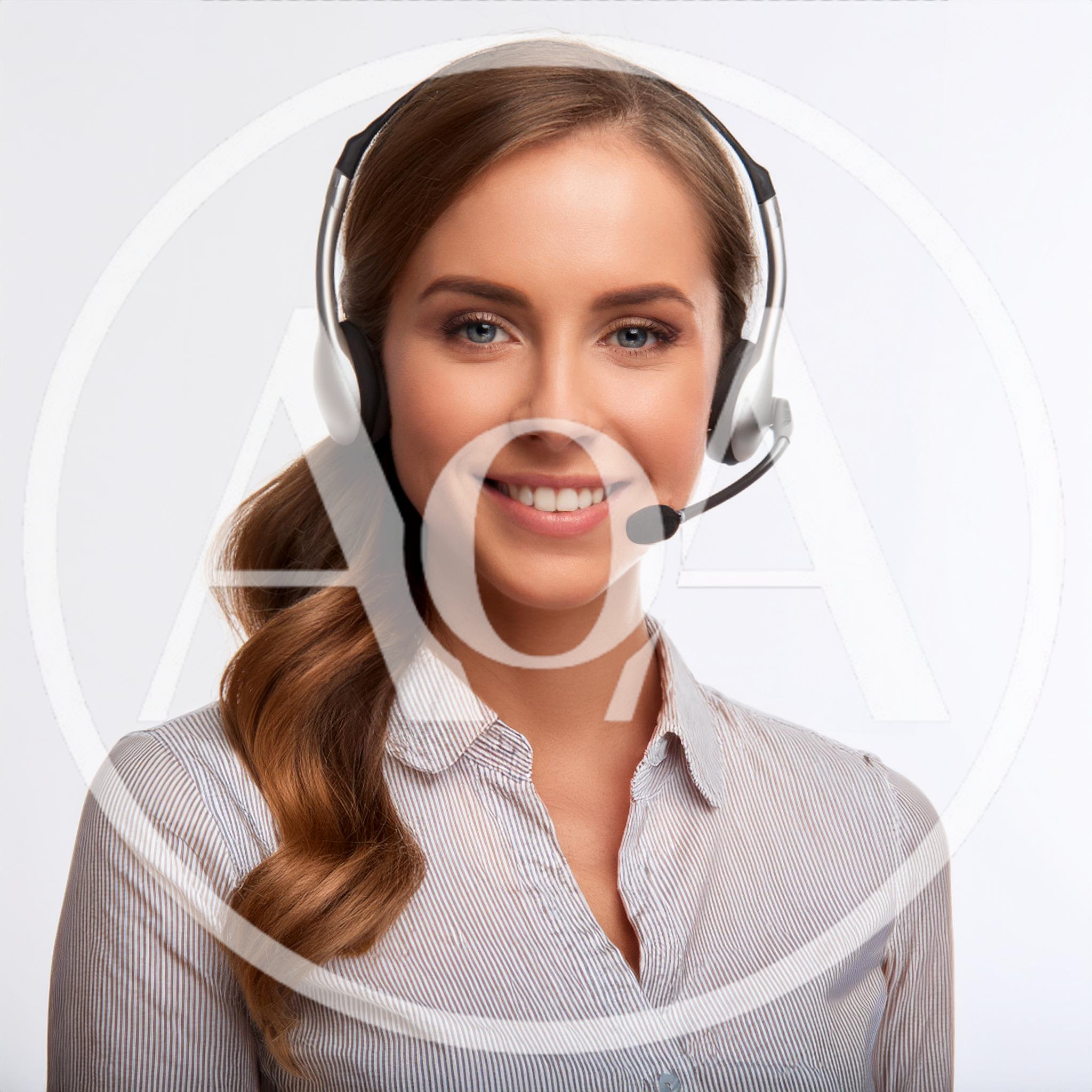 Professional Customer Service Representative Wearing A Headset