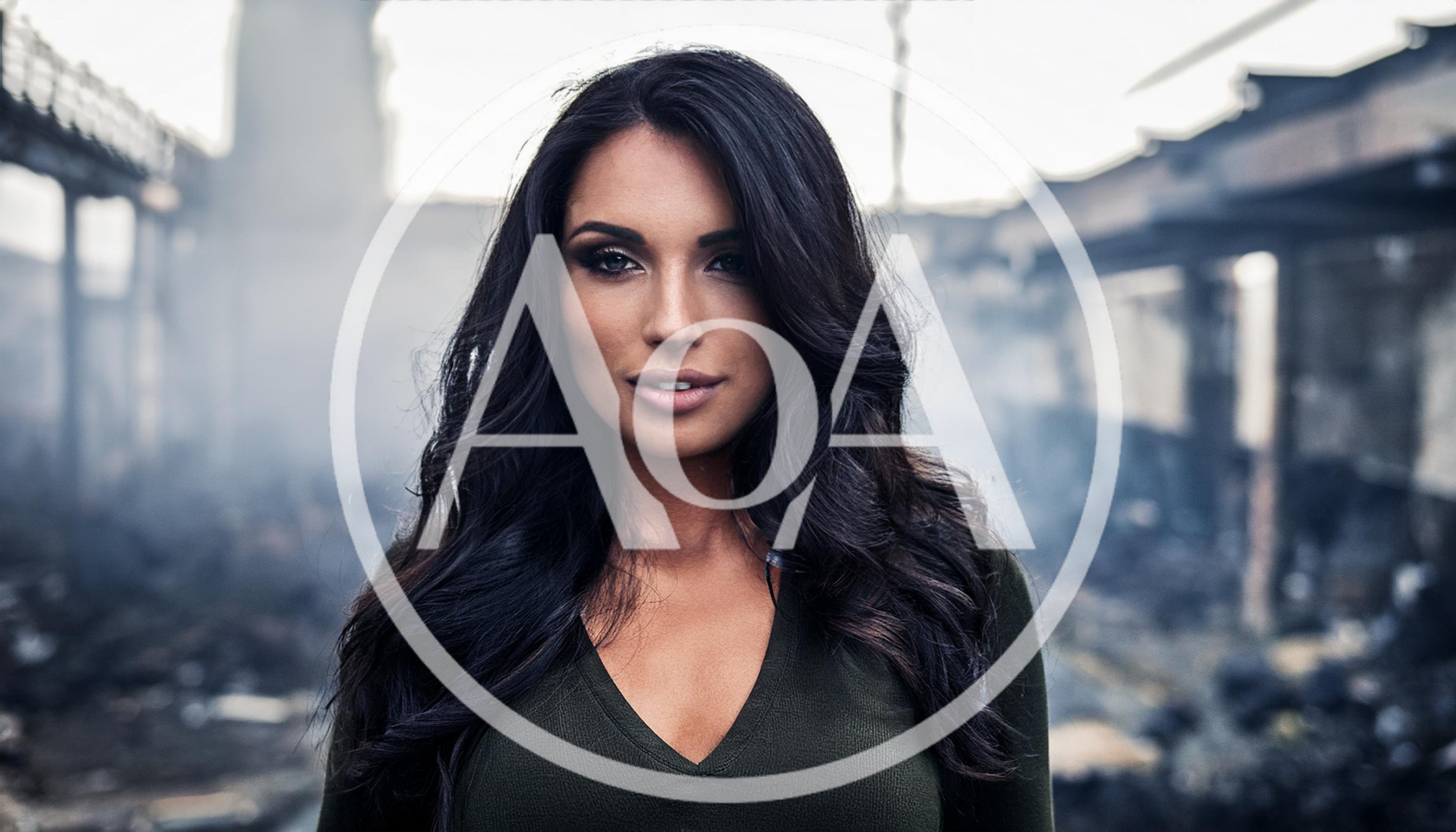 Portrait Of A Beautiful Woman In A Ruined Building