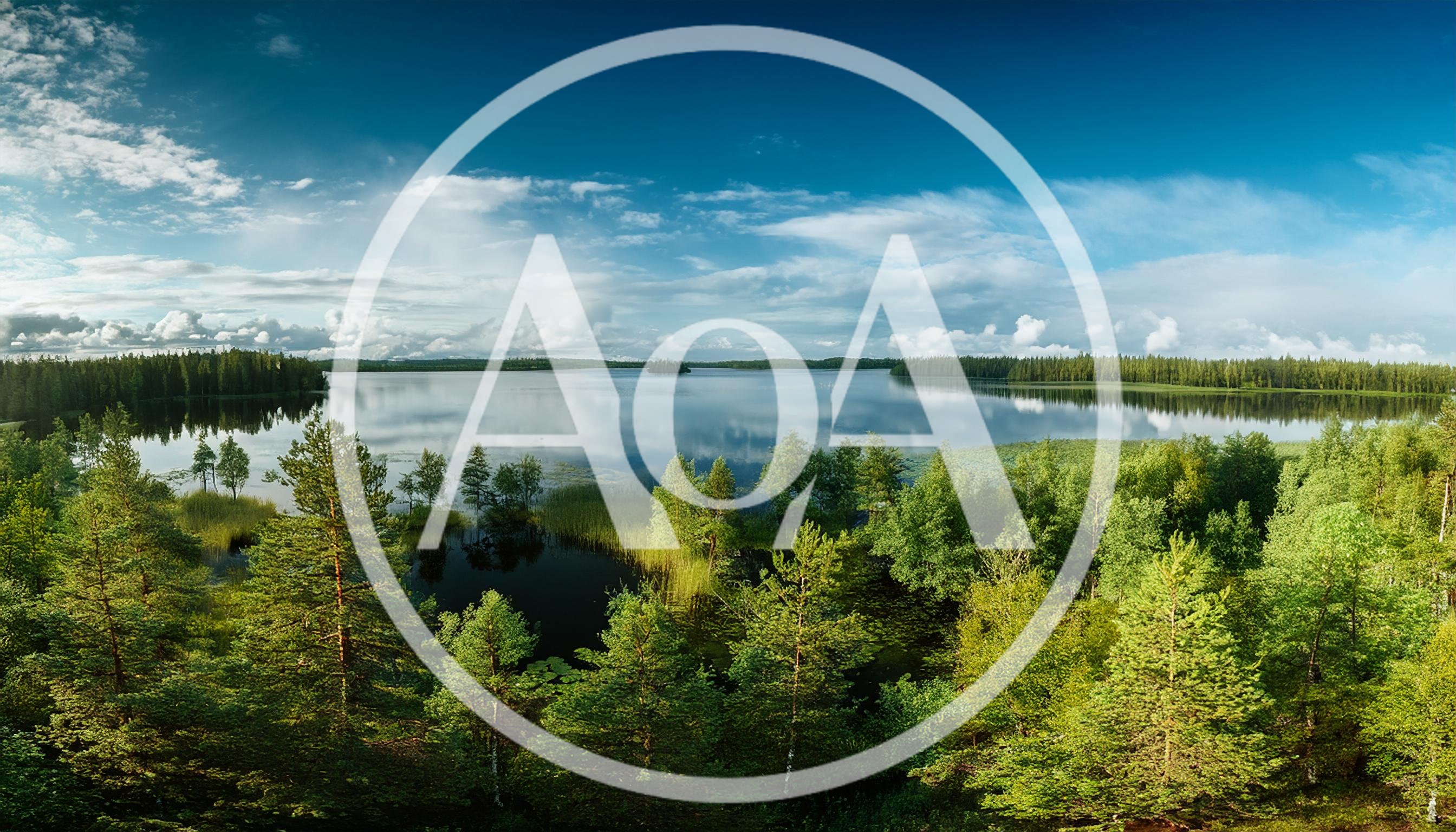 Panoramic View Of A Serene Finnish Lake And Forest