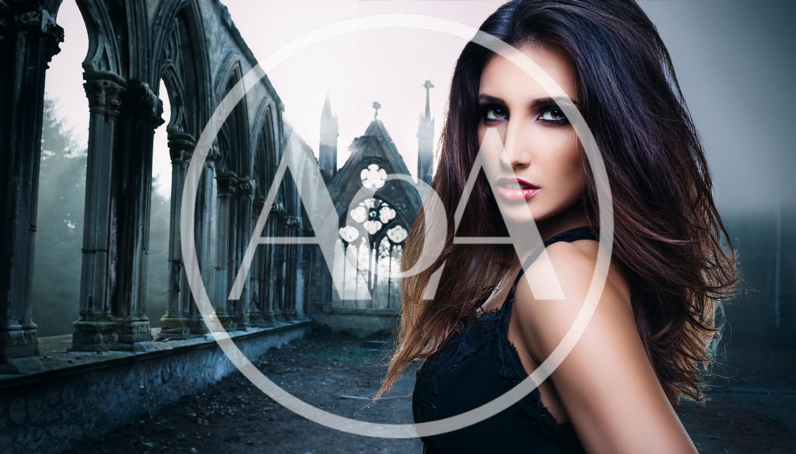 Portrait Of A Beautiful Woman In A Gothic Ruin